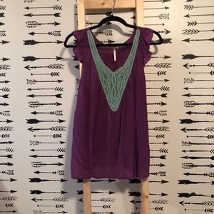 Petticoat Alley Purple Silk Tank - XS/S